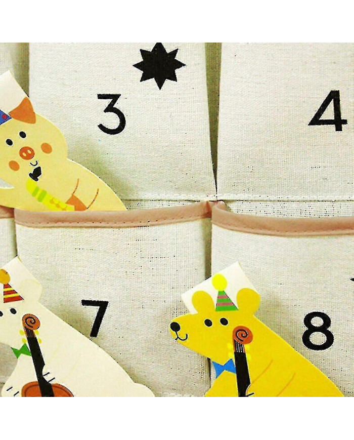 24 Calendrier de l’Avent Compte à rebours de Noël Poches suspendues Cadeau