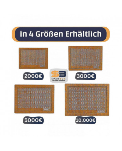 4 Size Piggy Banks - Boîtes à Pes avec objectifs d’épargne et chiffres