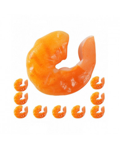 10pcs Artificial Peeled Shrimp Artificial Shrimp Decoration Photo Prop Realistic Fake Shrimp Decorations