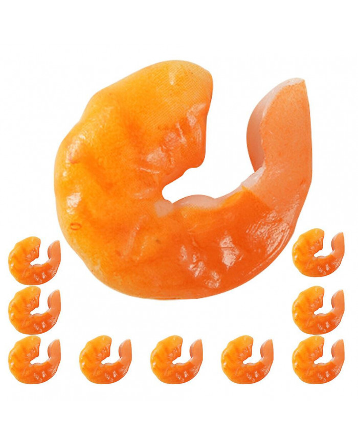 10pcs Artificial Peeled Shrimp Artificial Shrimp Decoration Photo Prop Realistic Fake Shrimp Decorations