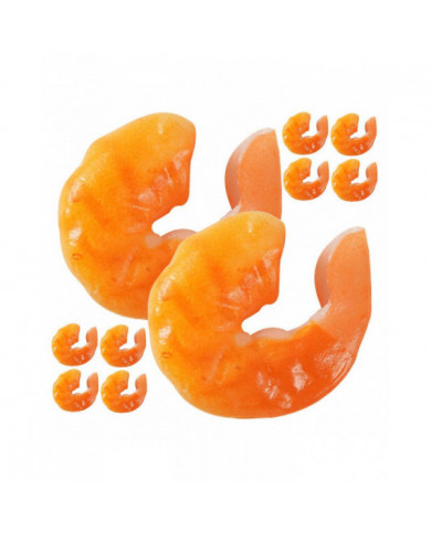 10pcs Artificial Peeled Shrimp Artificial Shrimp Decoration Photo Prop Realistic Fake Shrimp Decorations