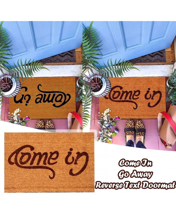 Bienvenue-partez Venez paillasson Ndoor Tapis de sol extérieur antidérapant 40x60cm