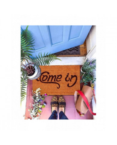 Bienvenue-partez Venez paillasson Ndoor Tapis de sol extérieur antidérapant 40x60cm