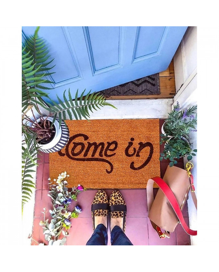 Bienvenue-partez Venez paillasson Ndoor Tapis de sol extérieur antidérapant 40x60cm