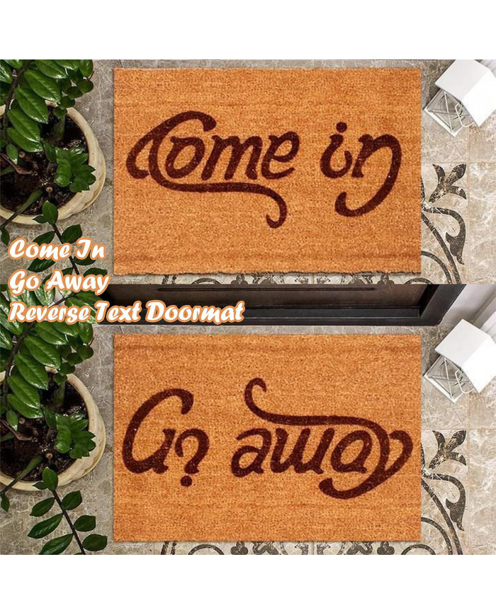 Bienvenue-partez Venez paillasson Ndoor Tapis de sol extérieur antidérapant 40x60cm