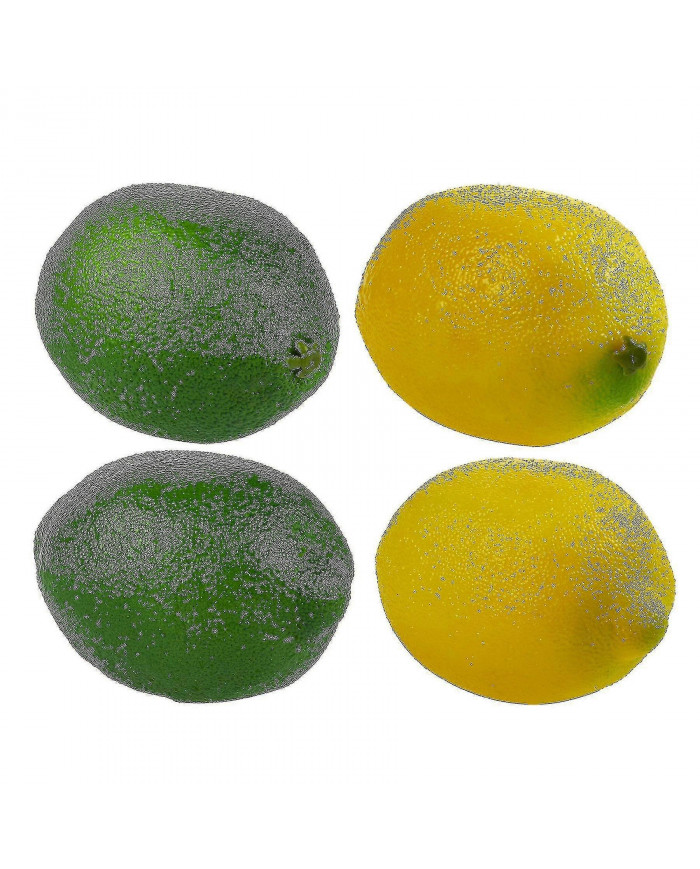 Large Artificial Lemons And Limes, Realistic Decorative Fake Prop Fruits - Set Of 12