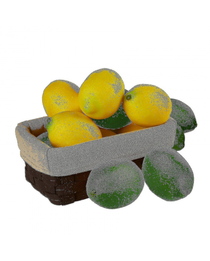 Large Artificial Lemons And Limes, Realistic Decorative Fake Prop Fruits - Set Of 12