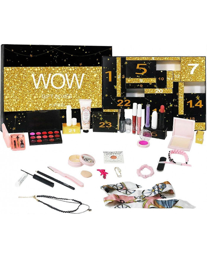 Calendrier de l’Avent Beauté 24 Jours, Set de Maquillage Calendriers de l’Avent, Rouge à Lèvres & Fard à [...]