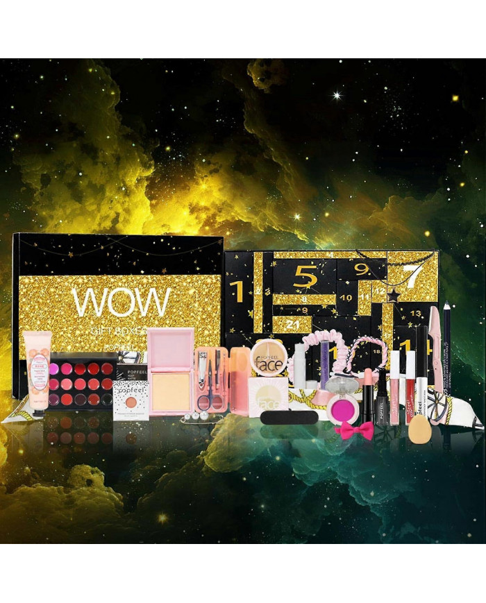 Calendrier de l’Avent Beauté 24 Jours, Set de Maquillage Calendriers de l’Avent, Rouge à Lèvres & Fard à [...]