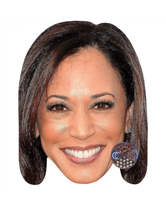 Kamala Harris (sourire) Masque de célébrité, visage plat