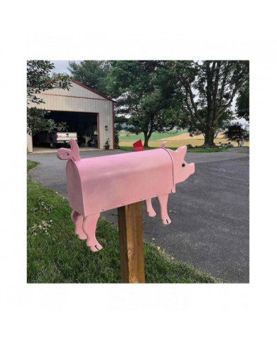 Boîte postale de chien et de cochon résistant aux intempéries pour la cour de ferme Patio Mailbox Outdoor