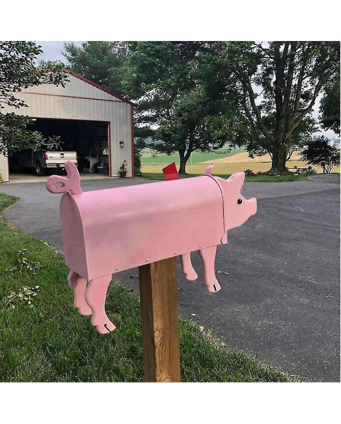 Boîte postale de chien et de cochon résistant aux intempéries pour la cour de ferme Patio Mailbox Outdoor