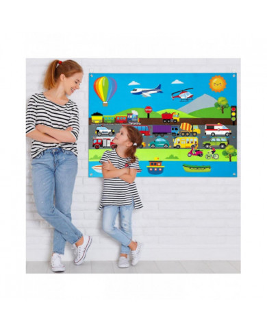 Flanelle feutre-story-board Set pour les tout-petits Grande activité de suspension murale Storyboard Baby Early [...]