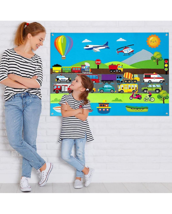 Flanelle feutre-story-board Set pour les tout-petits Grande activité de suspension murale Storyboard Baby Early [...]