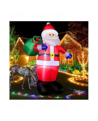 Père Noël gonflable de Noël de 8 pieds avec des lumières LED, décoration de Noël intérieure extérieure ip44 [...]