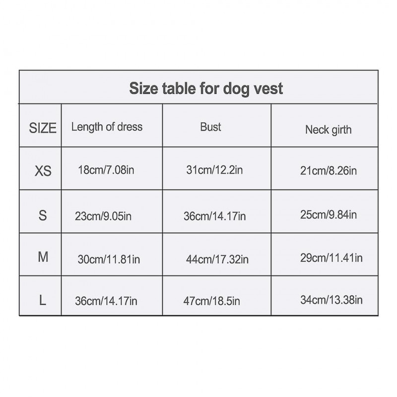 Puppy Clothes Pets Supplies Dog Vest Simple Style Multiple Size Dogs