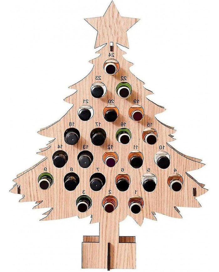 Calendrier de l’Avent porte-vin 2024, calendrier de l’Avent compte à rebours de Noël porte-vin en bois, casier à [...]