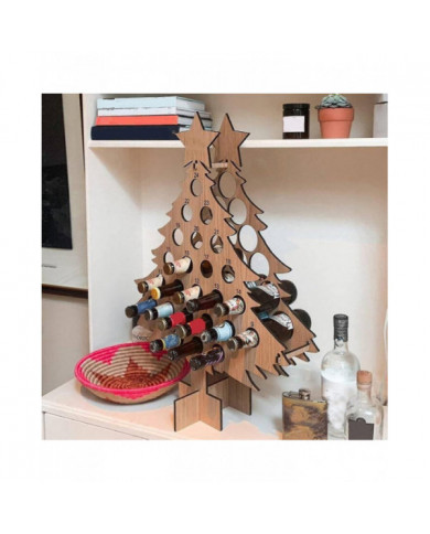 Calendrier de l’Avent porte-vin 2024, calendrier de l’Avent compte à rebours de Noël porte-vin en bois, casier à [...]