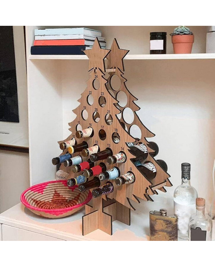 Calendrier de l’Avent porte-vin 2024, calendrier de l’Avent compte à rebours de Noël porte-vin en bois, casier à [...]