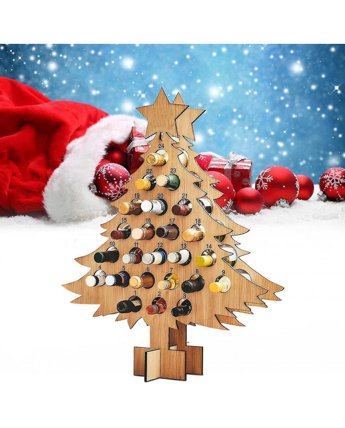 Calendrier de l’Avent porte-vin 2024, calendrier de l’Avent compte à rebours de Noël porte-vin en bois, casier à [...]