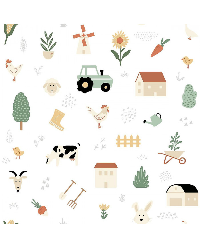 My Kingdom Country Farm Multi Wallpaper Muriva M51507