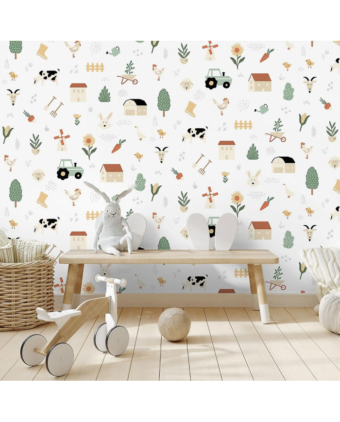 My Kingdom Country Farm Multi Wallpaper Muriva M51507