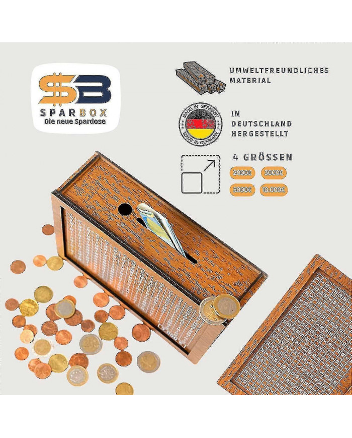 4 Tailles Boîte D’épargne Tirelires Avec Des Objectifs D’épargne Et Des Nombres À Cocher Hk