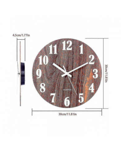 2024 Nouvelle horloge murale lumineuse, horloge murale silencieuse décorative moderne, grand cadran avec 30cm