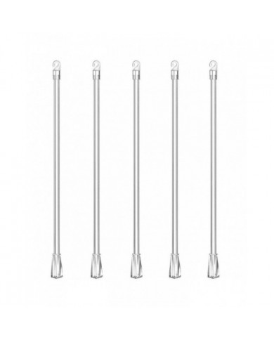 5pcs Blind Wand Stores Stores Verticaux Pièces De Rechange Tige Aveugle avec Crochets De Queue