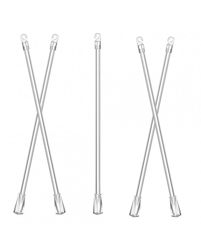 5pcs Blind Wand Stores Stores Verticaux Pièces De Rechange Tige Aveugle avec Crochets De Queue