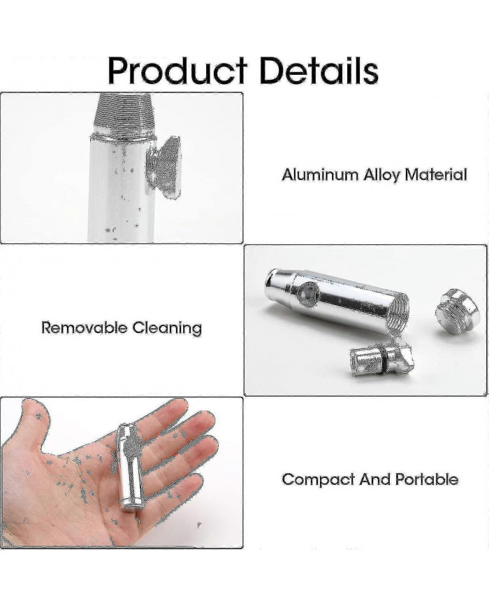 Distributeur Distributeur Aluminium Sniff Tabatière Bullet Discret Et Hygiénique 53 Mm Boule Plate En Forme De [...]