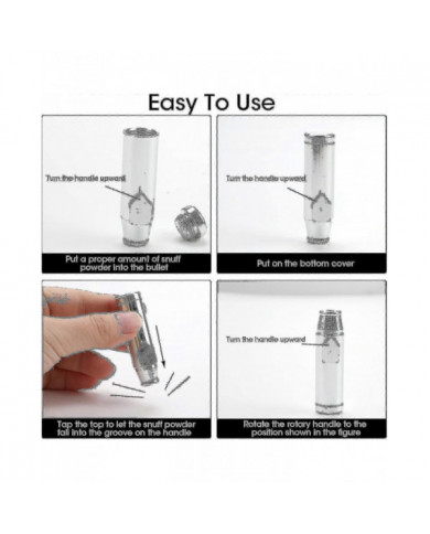 Distributeur Distributeur Aluminium Sniff Tabatière Bullet Discret Et Hygiénique 53 Mm Boule Plate En Forme De [...]
