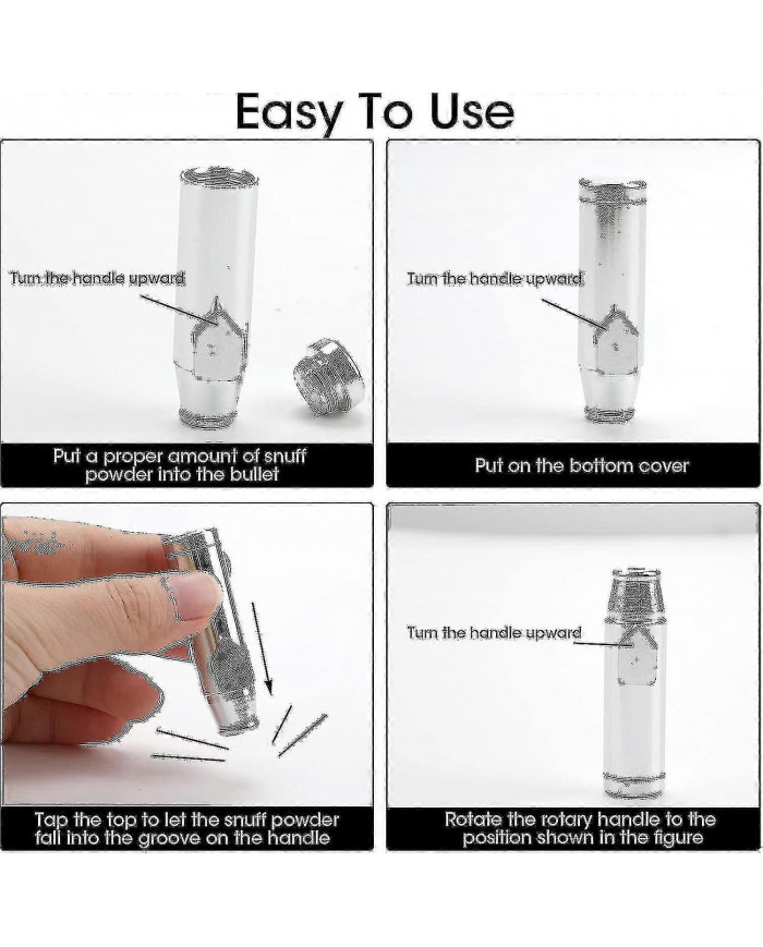 Distributeur Distributeur Aluminium Sniff Tabatière Bullet Discret Et Hygiénique 53 Mm Boule Plate En Forme De [...]