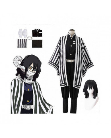 Anime Demon Slayer Iguro Obanai Kimetsu No Yaiba Tanjirou White Snake Perruque Kimono Adulte Halloween Party [...]