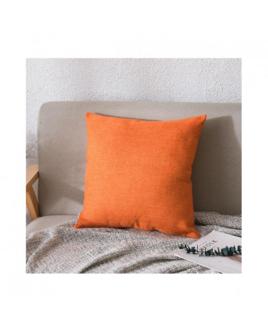 Solid Color Soft Linen Throw Pillow Case Cushion Cover Home Sofa Bed Car Decor Jikaix