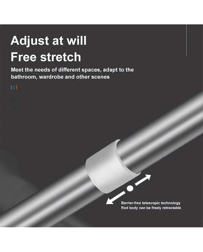 Tige réglable sans perçage - 2024 Nouvelle fenêtre de tension de tringle de rideau de pression réglable, [...]