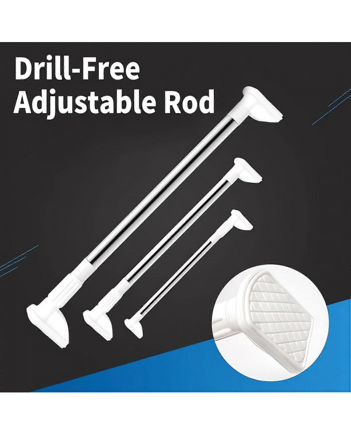 Tige réglable sans perçage - 2024 Nouvelle fenêtre de tension de tringle de rideau de pression réglable, [...]