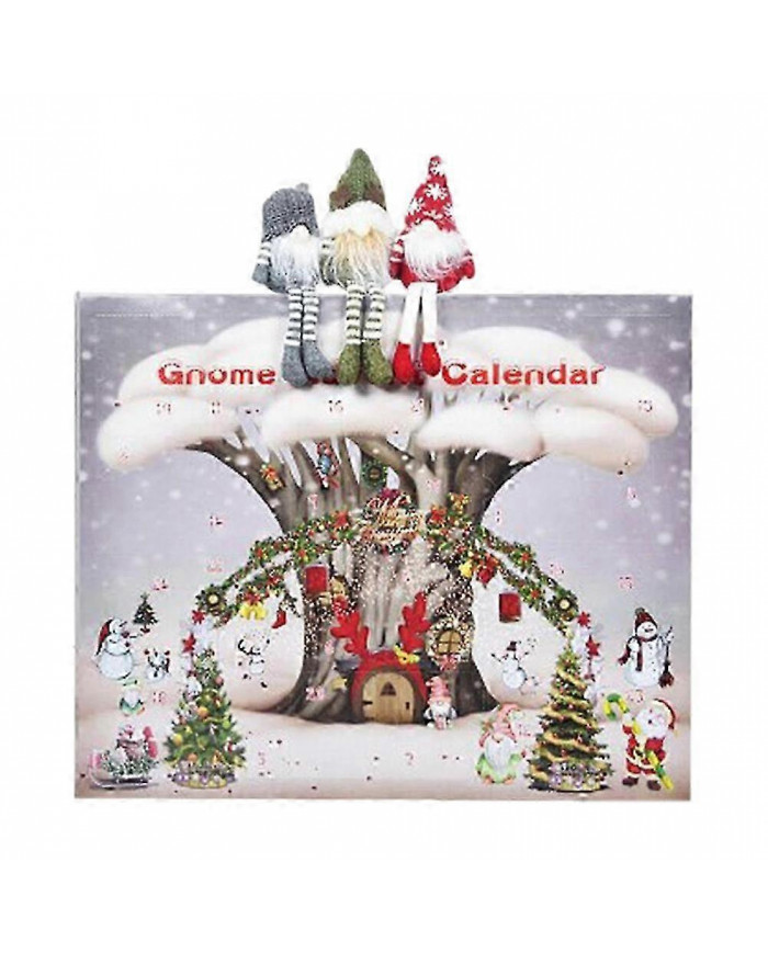 Calendrier de l’Avent Gnome de Noël 2024 avec 24pcs, Cadeau de Noël 2024 pour enfants et adultes