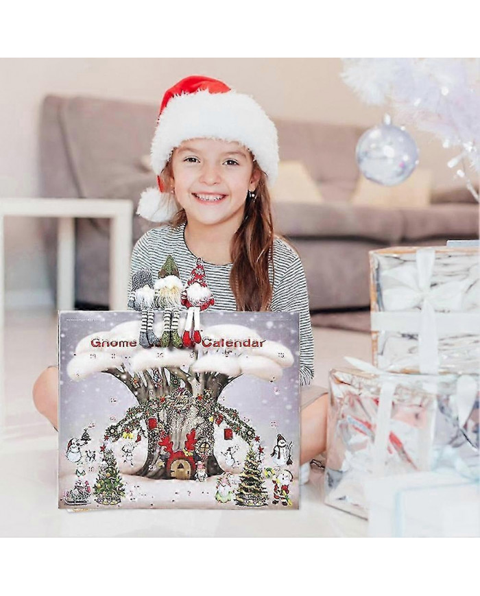 Calendrier de l’Avent Gnome de Noël 2024 avec 24pcs, Cadeau de Noël 2024 pour enfants et adultes