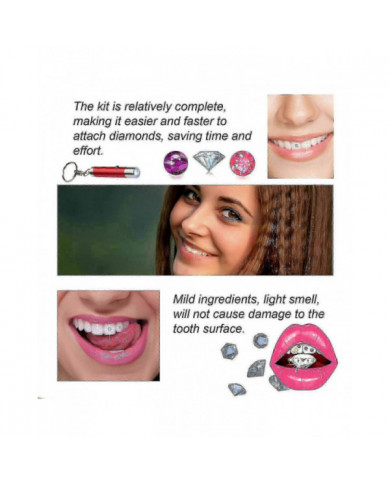 Kit de gemme de dent, kit de bijoux de dent de bricolage, ornements dentaires amovibles, ornements de dents en [...]