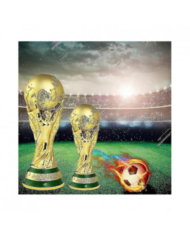 Coupe du Monde Football Trophée Résine Réplique Trophée Modèle Football Fan Cadeau Souvenir