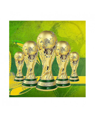 Coupe du Monde Football Trophée Résine Réplique Trophée Modèle Football Fan Cadeau Souvenir