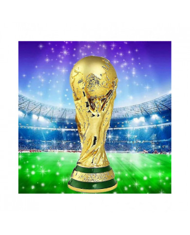 Coupe du Monde Football Trophée Résine Réplique Trophée Modèle Football Fan Cadeau Souvenir