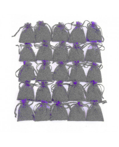 Sac de 25 sachets Sachets de lavande séchée Fleur de lavande Sachets de lavande