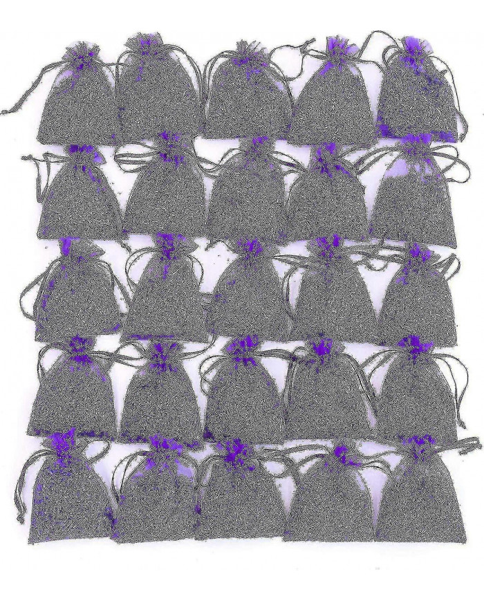 Sac de 25 sachets Sachets de lavande séchée Fleur de lavande Sachets de lavande