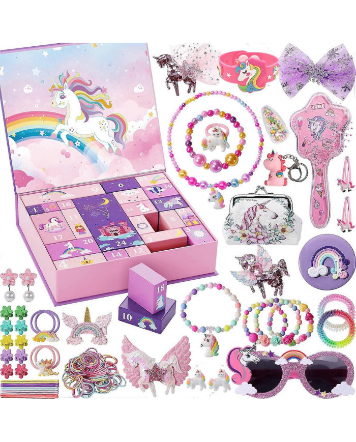 Calendrier de l’Avent 2024, Calendrier de l’Avent de Noël de 24 jours avec cadeaux de licorne, Calendrier du [...]