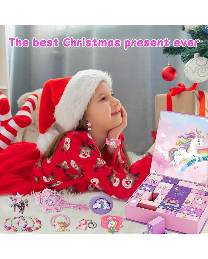 Calendrier de l’Avent 2024, Calendrier de l’Avent de Noël de 24 jours avec cadeaux de licorne, Calendrier du [...]