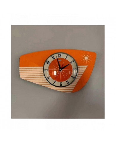 Batterie d’horloge vintage du milieu du siècle fonctionnant pour la décoration du salon