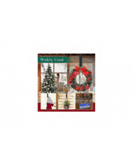 Crochet de porte de cintre de couronne pour porte de Noël, 2pcs Support de couronne en métal, Crochet de couronne [...]