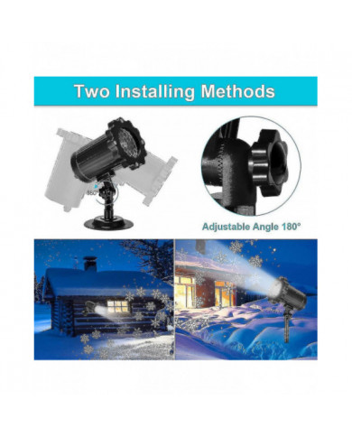 Projecteur LED Lampe de Noël Lumière de chute de neige avec télécommande Ip65 Imperméable à l’eau Extérieur et [...]